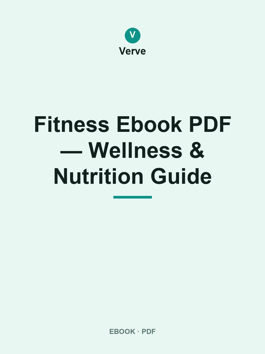 Fitness Ebook PDF · Wellness & Nutrition Guide cover