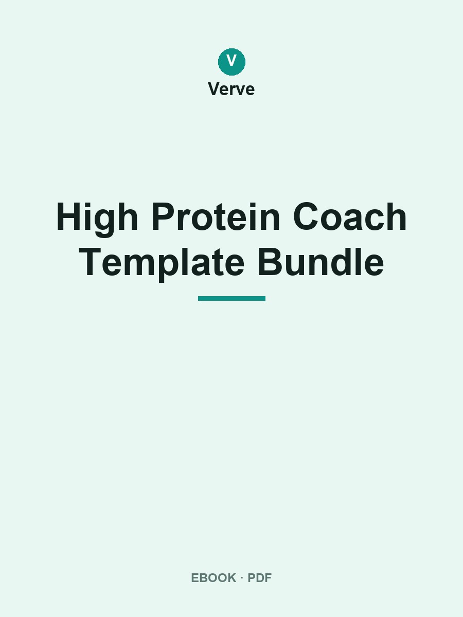 High Protein Coach Template Bundle cover