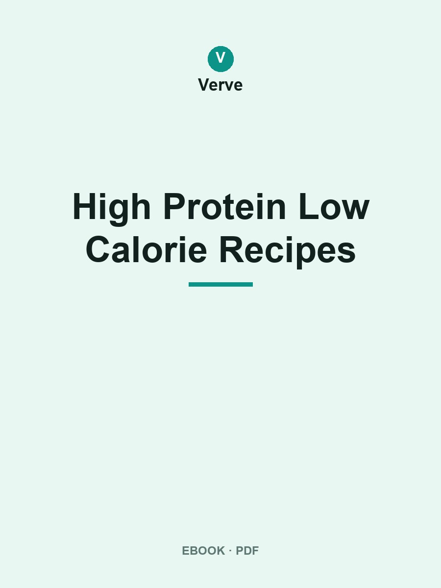 High Protein Low Calorie Recipes cover