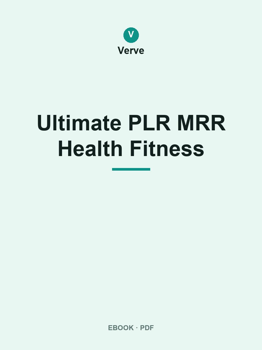 Ultimate PLR MRR Health Fitness cover
